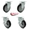 Service Caster Avantco HPCASTNB HPCASTWB Swivel Caster Replacement Set AVA-SCC-20S514-PPUB-BLK-TP2-2-TLB-2 - alternate 3